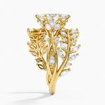 Secret Garden Wrap Diamond Ring Yellow Gold 18k Marquise Engagement Ring