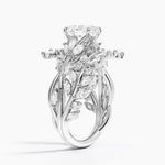 Secret Garden Wrap Diamond Ring Platinum Oval Engagement Ring