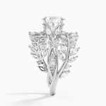 Secret Garden Wrap Diamond Ring Platinum Oval Engagement Ring