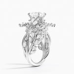 Secret Garden Wrap Diamond Ring Platinum Princess Engagement Ring