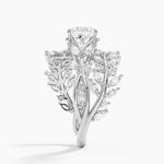 Secret Garden Wrap Diamond Ring Platinum Princess Engagement Ring