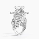Secret Garden Wrap Diamond Ring Platinum Radiant Engagement Ring