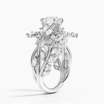 Secret Garden Wrap Diamond Ring Platinum Round Engagement Ring