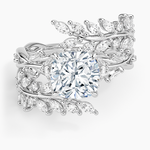 Secret Garden Wrap Diamond Ring Platinum Cushion Engagement Ring