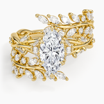 Secret Garden Wrap Diamond Ring Yellow Gold 18k Marquise Engagement Ring