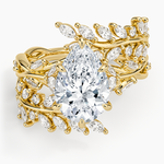 Secret Garden Wrap Diamond Ring Yellow Gold 18k Pear Engagement Ring