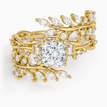 Secret Garden Wrap Diamond Ring Yellow Gold 18k Princess Engagement Ring