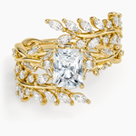 Secret Garden Wrap Diamond Ring Yellow Gold 18k Radiant Engagement Ring