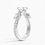 Grand Camellia Diamond Ring Platinum Asscher Engagement Ring