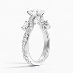 Grand Camellia Diamond Ring Platinum Pear Engagement Ring