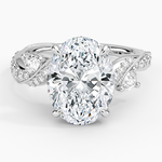 Grand Camellia Diamond Ring Platinum Oval Engagement Ring