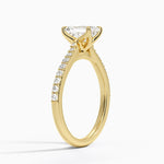 Elodie Cathedral Diamond Ring Yellow Gold 18k Emerald Engagement Ring
