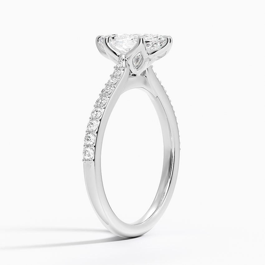 Elodie Cathedral Diamond Ring Platinum Marquise Engagement Ring