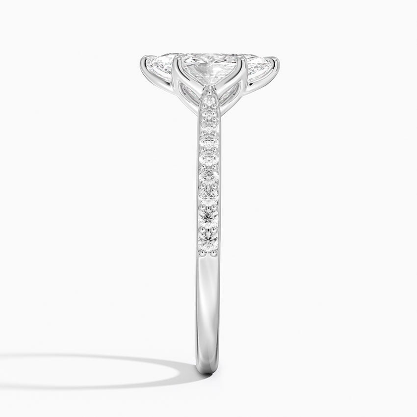 Elodie Cathedral Diamond Ring Platinum Marquise Engagement Ring