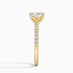 Elodie Cathedral Diamond Ring Yellow Gold 18k Radiant Engagement Ring