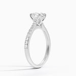 Elodie Cathedral Diamond Ring Platinum Round Engagement Ring