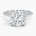 Elodie Cathedral Diamond Ring Platinum Cushion Engagement Ring