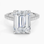 Elodie Cathedral Diamond Ring Platinum Emerald Engagement Ring