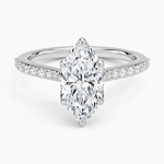 Elodie Cathedral Diamond Ring Platinum Marquise Engagement Ring