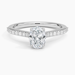 Elodie Cathedral Diamond Ring Platinum Oval Engagement Ring