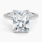 Elodie Cathedral Diamond Ring Platinum Radiant Engagement Ring