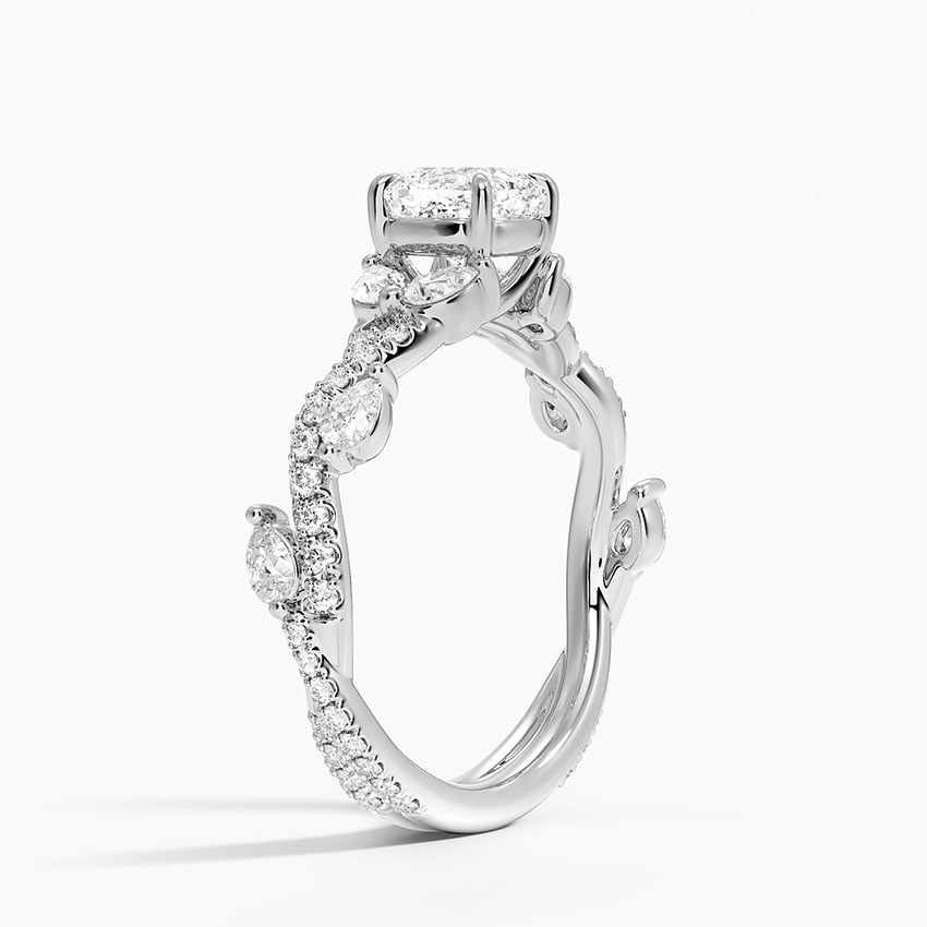Vintage Secret Garden Diamond Ring (2/3 ct. tw.) Platinum Cushion Engagement Ring