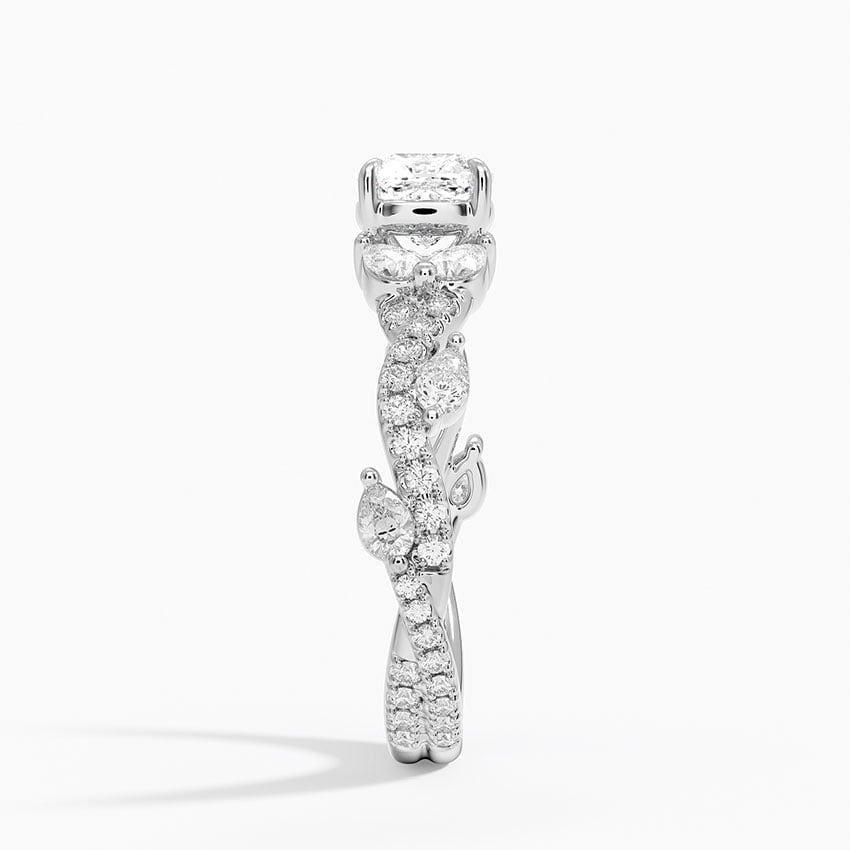 Vintage Secret Garden Diamond Ring (2/3 ct. tw.) Platinum Cushion Engagement Ring