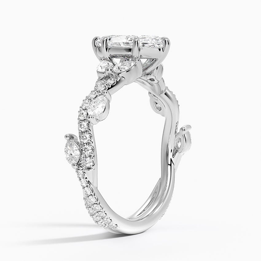 Vintage Secret Garden Diamond Ring (2/3 ct. tw.) Platinum Marquise Engagement Ring