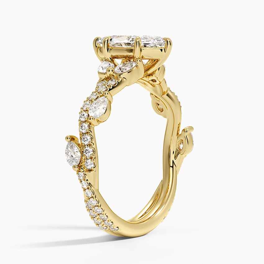 Vintage Secret Garden Diamond Ring (2/3 ct. tw.) Yellow Gold 18k Marquise Engagement Ring
