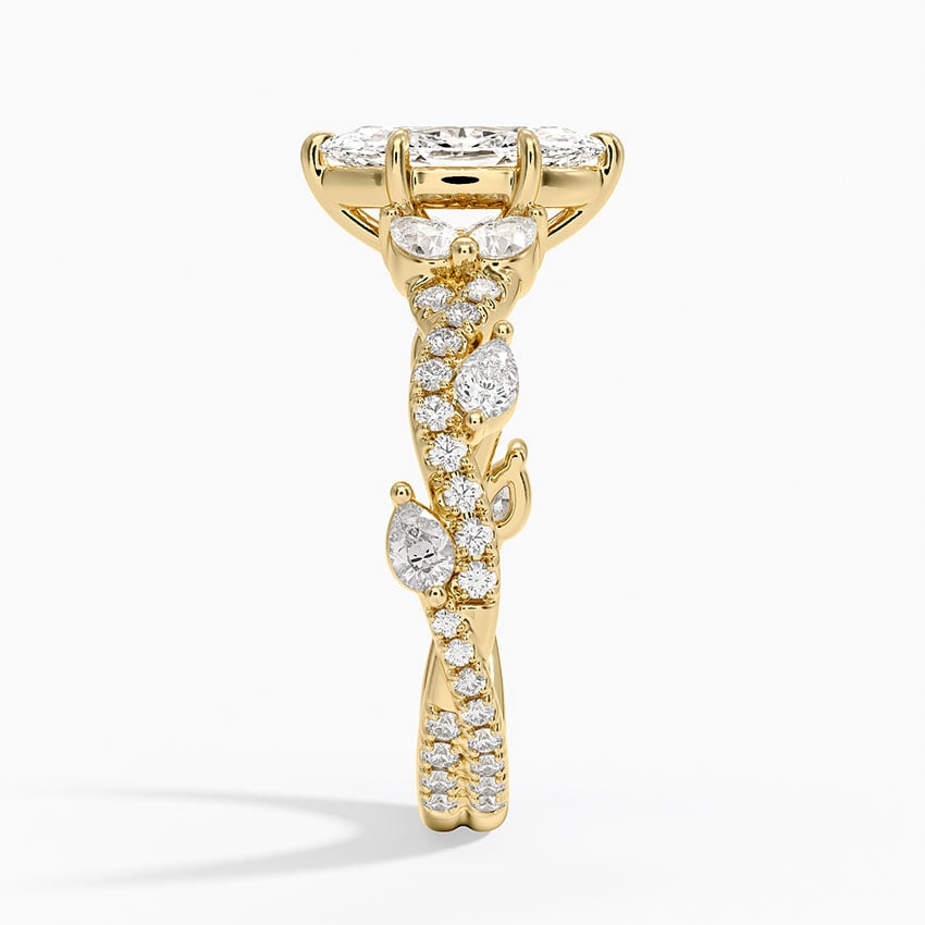 Vintage Secret Garden Diamond Ring (2/3 ct. tw.) Yellow Gold 18k Marquise Engagement Ring