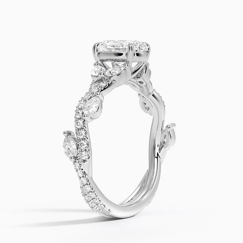 Vintage Secret Garden Diamond Ring (2/3 ct. tw.) Platinum Oval Engagement Ring