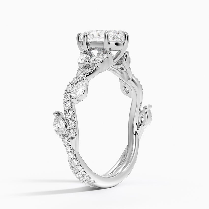 Vintage Secret Garden Diamond Ring (2/3 ct. tw.) Platinum Pear Engagement Ring
