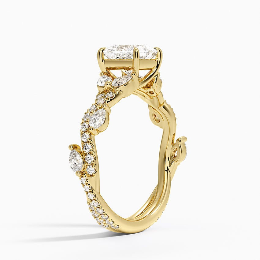 Vintage Secret Garden Diamond Ring (2/3 ct. tw.) Yellow Gold 18k Princess Engagement Ring