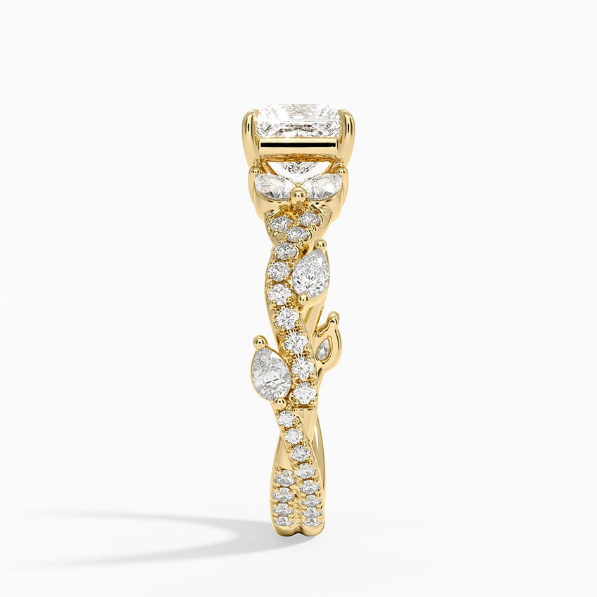 Vintage Secret Garden Diamond Ring (2/3 ct. tw.) Yellow Gold 18k Princess Engagement Ring