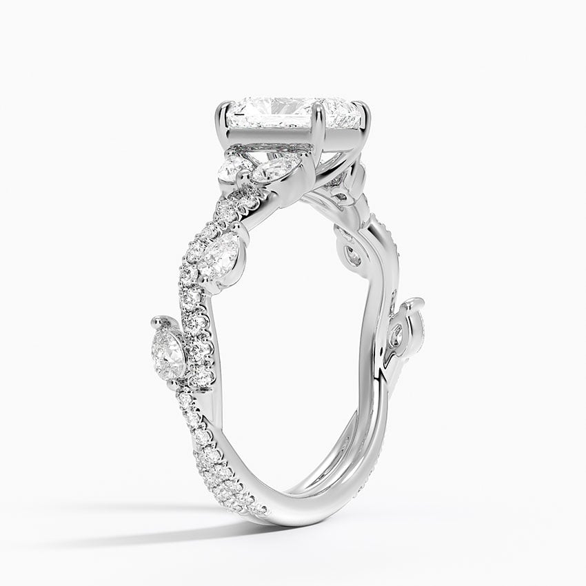 Vintage Secret Garden Diamond Ring (2/3 ct. tw.) Platinum Radiant Engagement Ring