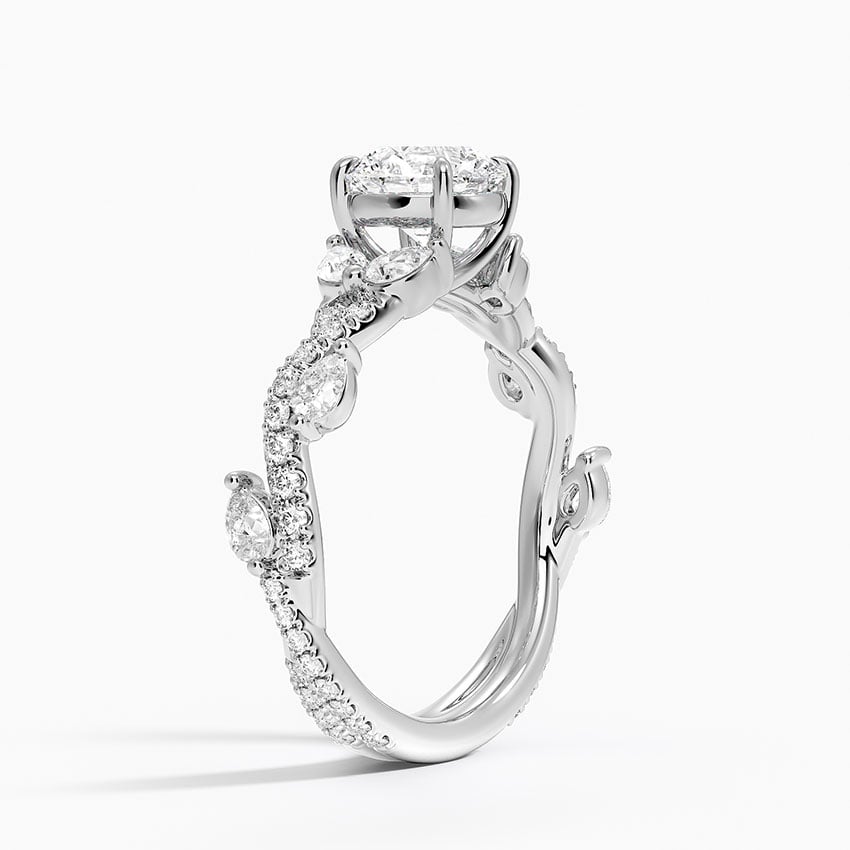 Vintage Secret Garden Diamond Ring (2/3 ct. tw.) Platinum Round Engagement Ring