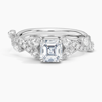 Vintage Secret Garden Diamond Ring (2/3 ct. tw.) Platinum Asscher Engagement Ring