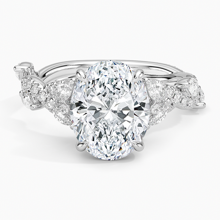 Vintage Secret Garden Diamond Ring (2/3 ct. tw.) Platinum Oval Engagement Ring