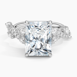 Vintage Secret Garden Diamond Ring (2/3 ct. tw.) Platinum Radiant Engagement Ring