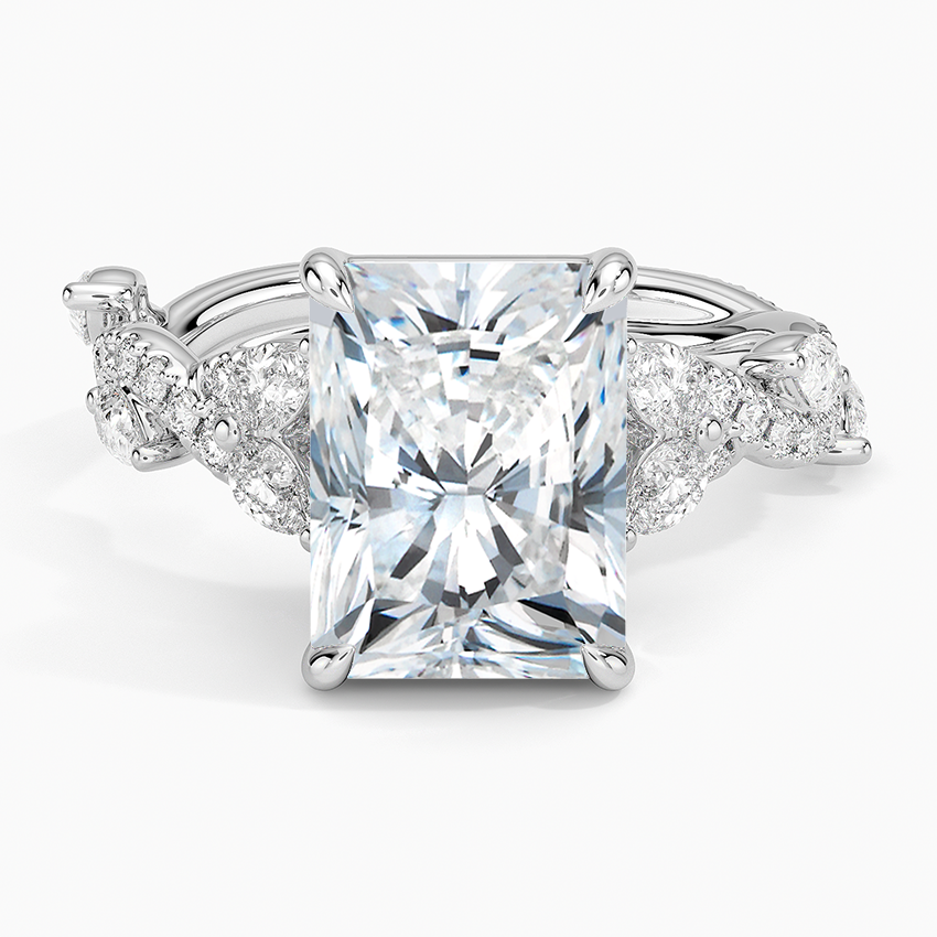 Vintage Secret Garden Diamond Ring (2/3 ct. tw.) Platinum Radiant Engagement Ring