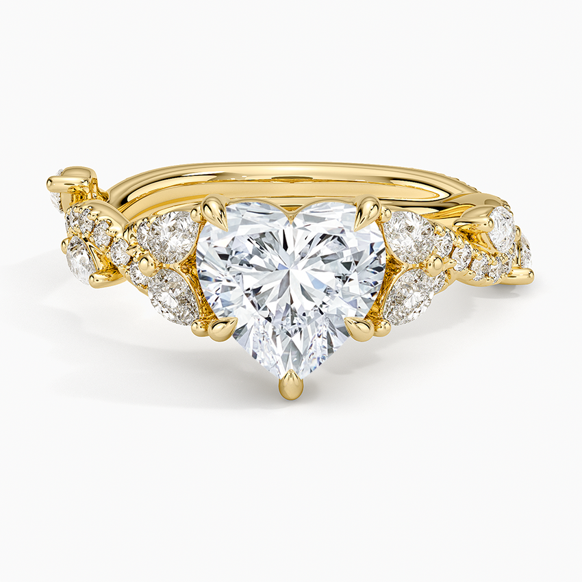Vintage Secret Garden Diamond Ring (2/3 ct. tw.) Yellow Gold 18k Heart Engagement Ring