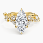 Vintage Secret Garden Diamond Ring (2/3 ct. tw.) Yellow Gold 18k Marquise Engagement Ring