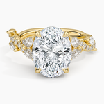Vintage Secret Garden Diamond Ring (2/3 ct. tw.) Yellow Gold 18k Oval Engagement Ring
