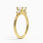 Freesia Three Stone Diamond Ring (1/3 ct. tw.) Yellow Gold 18k Asscher Engagement Ring