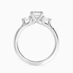 Freesia Three Stone Diamond Ring (1/3 ct. tw.) Platinum Emerald Engagement Ring
