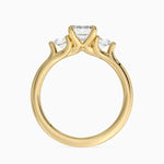 Freesia Three Stone Diamond Ring (1/3 ct. tw.) Yellow Gold 18k Emerald Engagement Ring