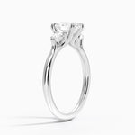 Freesia Three Stone Diamond Ring (1/3 ct. tw.) Platinum Oval Engagement Ring