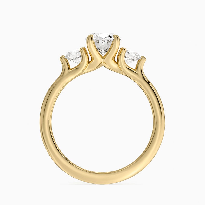 Freesia Three Stone Diamond Ring (1/3 ct. tw.) Yellow Gold 18k Oval Engagement Ring