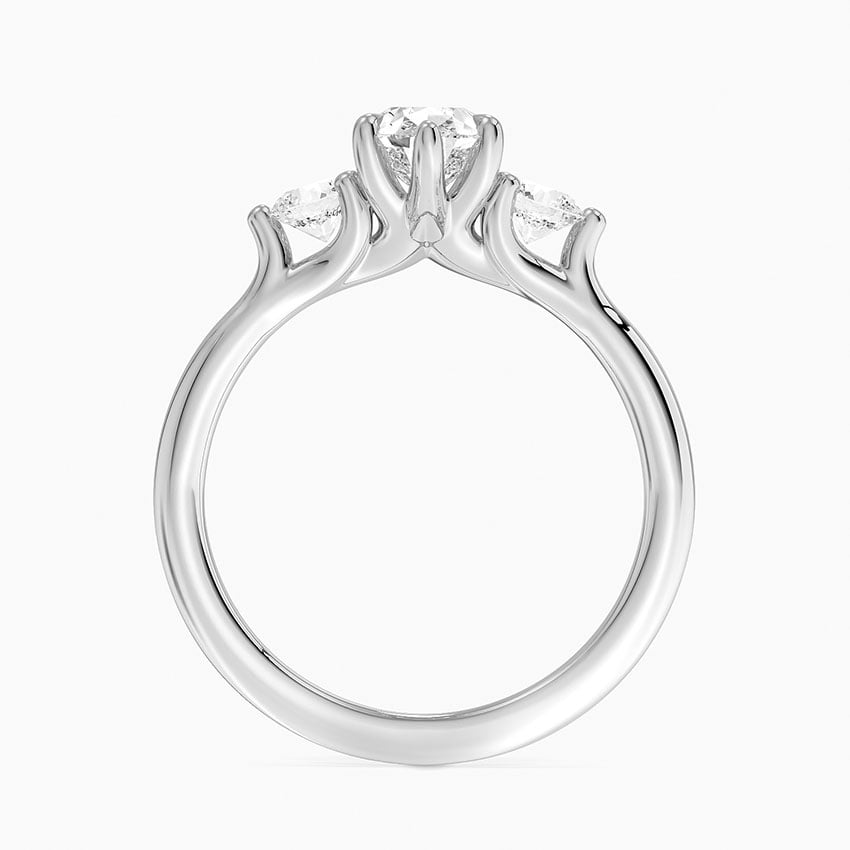Freesia Three Stone Diamond Ring (1/3 ct. tw.) Platinum Pear Engagement Ring