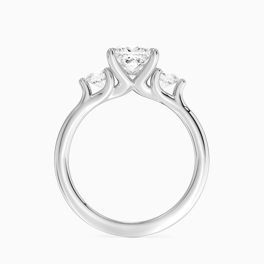 Freesia Three Stone Diamond Ring (1/3 ct. tw.) Platinum Princess Engagement Ring